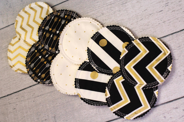 Organic Nursing Pads w Bamboo and PUL/ 10 pads/ - Willow Mint Props