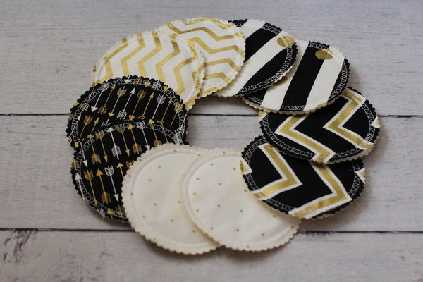Organic Nursing Pads w Bamboo and PUL/ 10 pads/ - Willow Mint Props