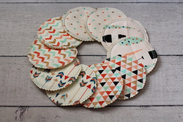 Organic Nursing Pads w Bamboo and PUL/ 10 pads/ - Willow Mint Props