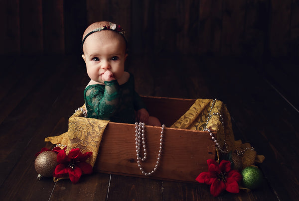 Evergreen Newborn Romper Long Sleeve