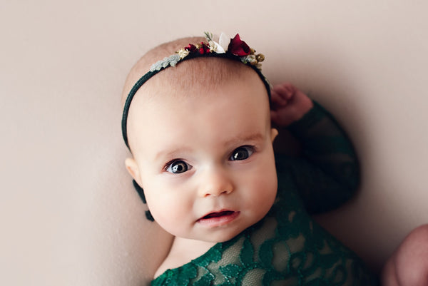 Evergreen Newborn Romper Long Sleeve