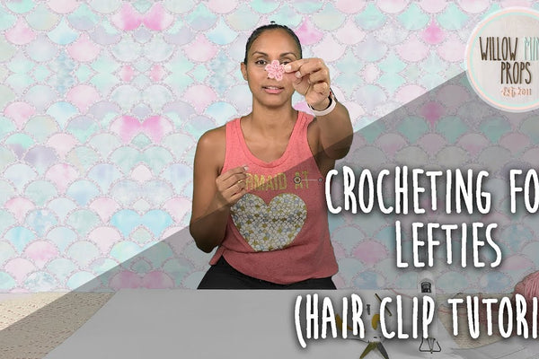 Crochet Flower Clip Tutorial (Crocheting for Lefties)