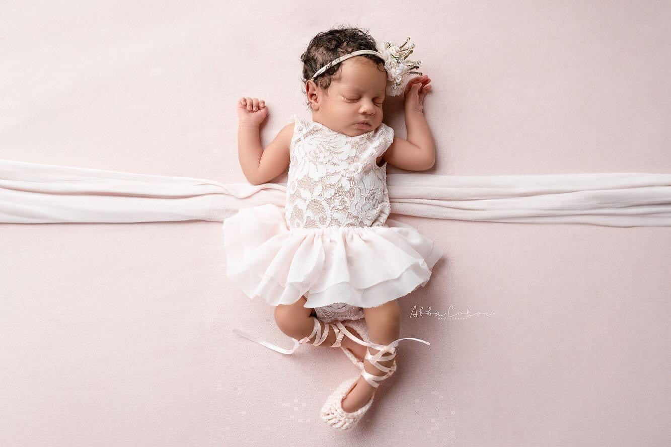 Pink Newborn Ballerina Dress and Shoes Pink Newborn Ballerina Dress and Shoes