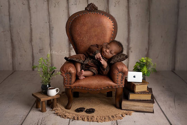 Newborn LV Brown Robe