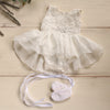White Newborn Ballerina Dress and Shoes - Willow Mint Props