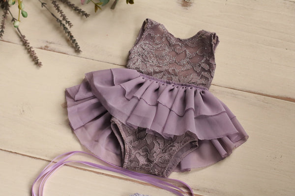 Lavender Newborn Ballerina Dress and Shoes - Willow Mint Props
