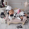 Stripe CC Robe with Matching Slippers, Headband and Head Towel