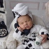 Stripe CC Robe with Matching Slippers, Headband and Head Towel