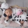 Stripe CC Robe with Matching Slippers, Headband and Head Towel