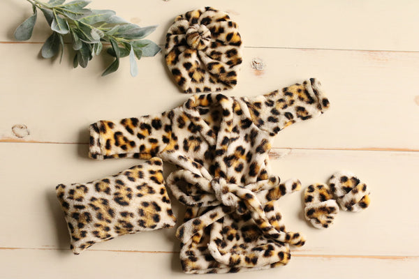 Cheetah Print Robe Set