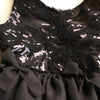 Black Velvet Sequin Shoulder Tie Dress