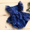 Blue Sequin Gardenia Dress