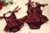 Maroon Velvet Sequin Shoulder Tie Dress