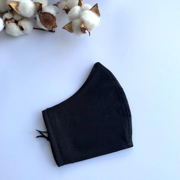 Re-Usable Face Mask w/ Hepa Filter - Black - Willow Mint Props