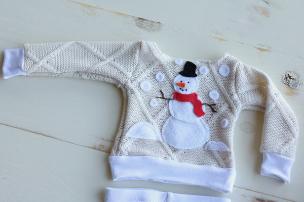 Adorably Ugly Sweater Snowman