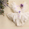 White and Lavender Floral Butterfly 6-12m