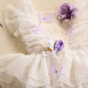 White and Lavender Floral Butterfly 6-12m