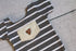 Boy Romper / Onesie Prop / Heart Button / White and Grey Stripes - Willow Mint Props