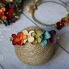Rainbow Wreath Tieback / Rainbow Baby Headband / Floral Rainbow Wreath - Willow Mint Props
