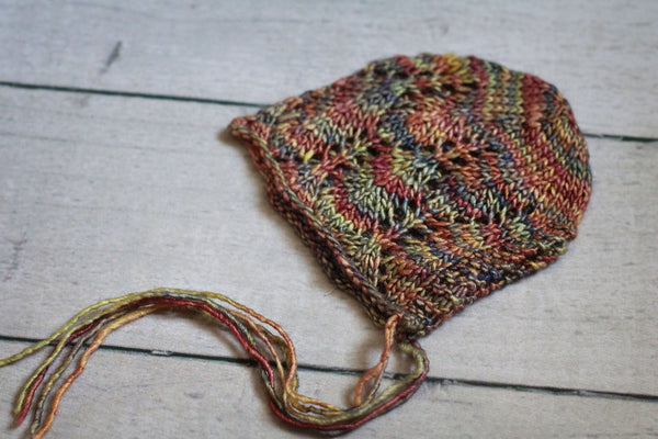 Lace Bonnet / Fall Leaves Bonnet / 6-12 months - Willow Mint Props