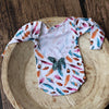 Long Sleeve Feathers Romper - Willow Mint Props