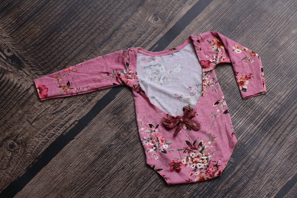 Long Sleeve Floral Romper / Muave - Willow Mint Props