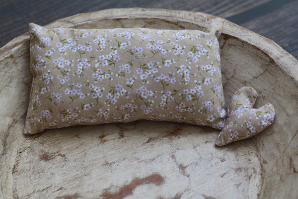 Floral Posing Pillow with Matching Floral Pillow Heart - Willow Mint Props