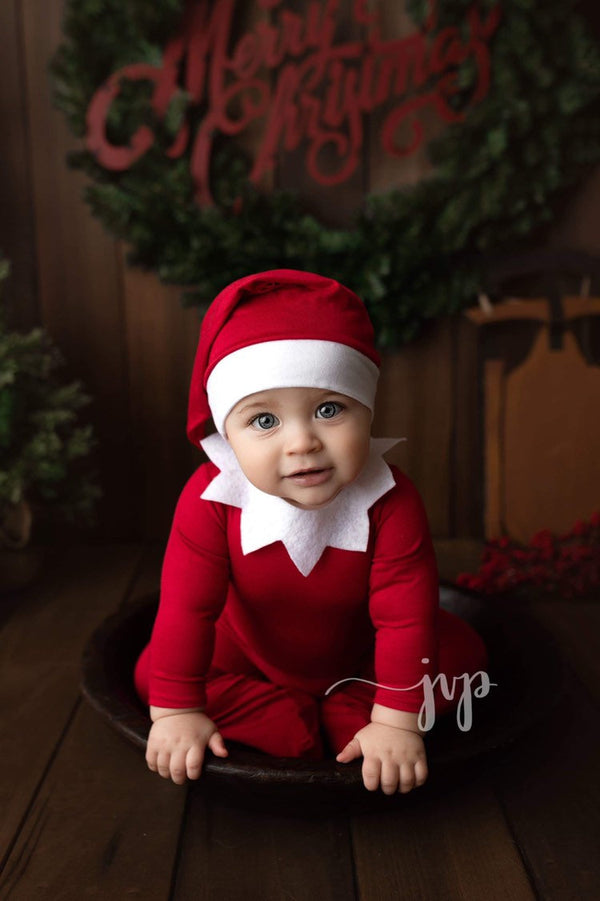 Knot Hat and Pajama Set /6-9 Month Prop Set  / Elf Outfit / Christmas Elf Outfit - Willow Mint Props