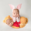 Pig Bonnet and Pajama Set / Piggy hat and Footie Romper/ Piglet Only - Willow Mint Props