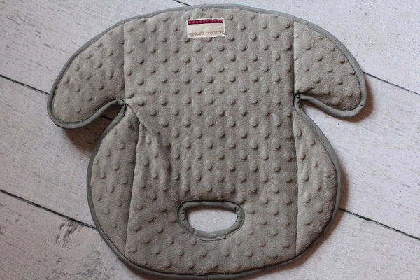 Waterproof Carseat or Stroller Pad, , Minky Grey - Willow Mint Props