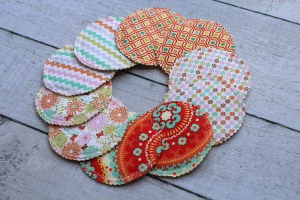 Organic Nursing Pads w Bamboo and PUL/ 10 pads/ - Willow Mint Props
