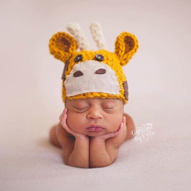 Baby Giraffe Hat and Legging Set