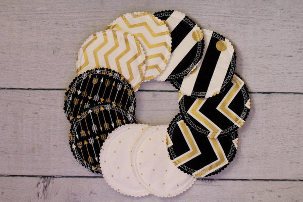 Organic Nursing Pads w Bamboo and PUL/ 10 pads/ - Willow Mint Props