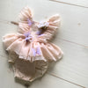 Beige and Lavender Floral Butterfly 6-12m